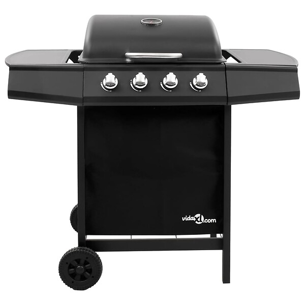 VIDAXL - vidaXL Barbecue gril à gaz avec 4 brûleurs Noir - large