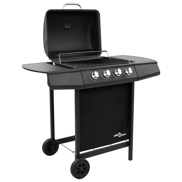 VIDAXL - vidaXL Barbecue gril à gaz avec 4 brûleurs Noir - large
