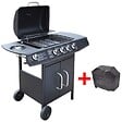 VIDAXL - vidaXL Barbecue à gaz  4 + 1 zone de cuisson Noir - vignette