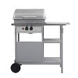 VIDAXL - vidaXL Barbecue à gaz avec tablette à 3 couches Noir et argenté - vignette