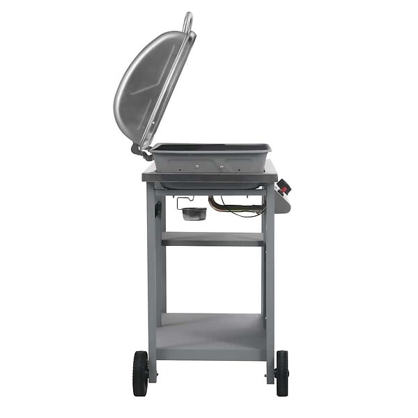 VIDAXL - vidaXL Barbecue à gaz avec tablette à 3 couches Noir et argenté - large