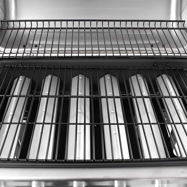 VIDAXL - vidaXL Barbecue gril à gaz avec 6 brûleurs Noir et argenté - large