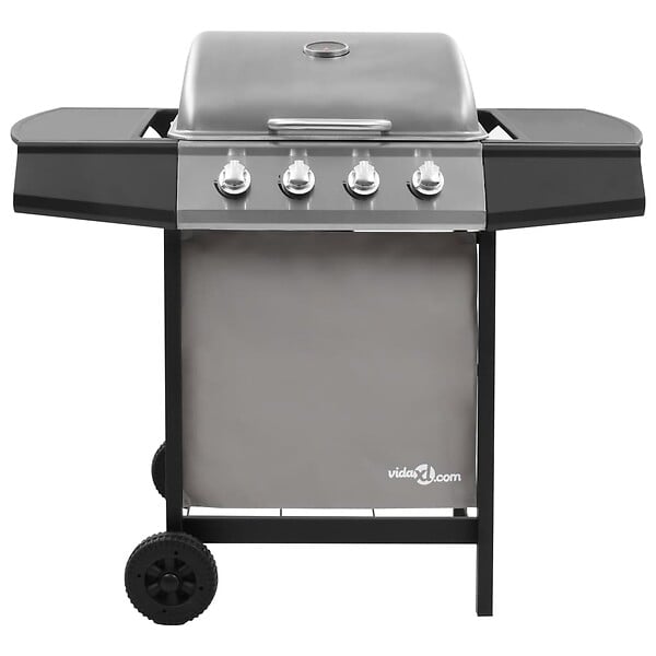 VIDAXL - vidaXL Barbecue gril à gaz avec 4 brûleurs Noir et argenté - large