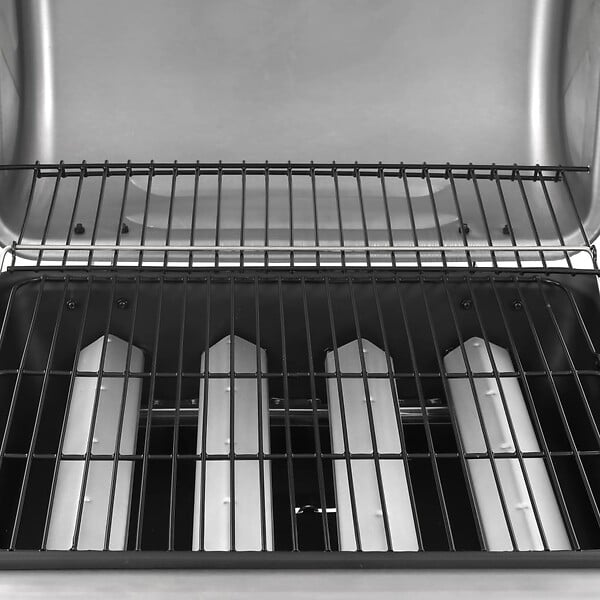 VIDAXL - vidaXL Barbecue gril à gaz avec 4 brûleurs Noir et argenté - large