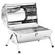VIDAXL - vidaXL Barbecue au charbon portable Acier inoxydable Grilles doubles - vignette