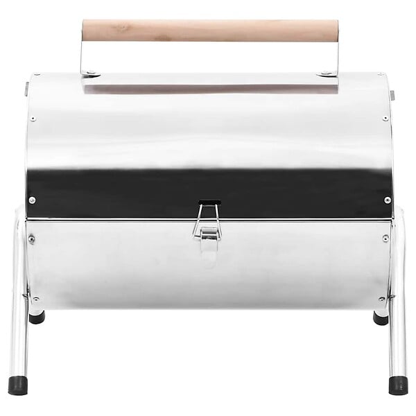 VIDAXL - vidaXL Barbecue au charbon portable Acier inoxydable Grilles doubles - large