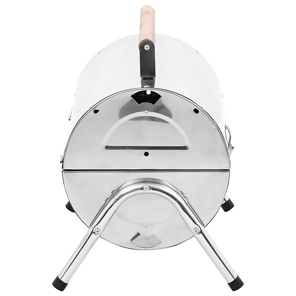 VIDAXL - vidaXL Barbecue au charbon portable Acier inoxydable Grilles doubles - large