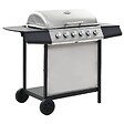 VIDAXL - vidaXL Barbecue au gaz avec 6 zones de cuisson Inox Argenté - vignette