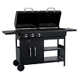 VIDAXL - vidaXL Barbecue gril combo à gaz et au charbon avec 3 brûleurs - vignette