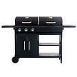 VIDAXL - vidaXL Barbecue gril combo à gaz et au charbon avec 3 brûleurs - vignette