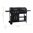 VIDAXL - vidaXL Barbecue gril combo à gaz et au charbon avec 3 brûleurs - vignette