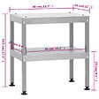 VIDAXL - vidaXL Table pour fumoir à four 40x28x44,5 cm acier galvanisé - vignette