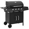 VIDAXL - vidaXL Barbecue à gaz 4+1 zones de cuisson Noir Acier - vignette