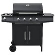 VIDAXL - vidaXL Barbecue à gaz 4+1 zones de cuisson Noir Acier - vignette