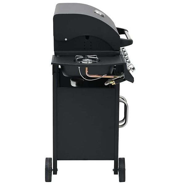 VIDAXL - vidaXL Barbecue à gaz 4+1 zones de cuisson Noir Acier - large
