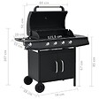 VIDAXL - vidaXL Barbecue à gaz 4+1 zones de cuisson Noir Acier - vignette
