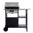 VIDAXL - vidaXL Barbecue à gaz avec tablette à 3 couches Noir et argenté - vignette