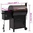VIDAXL - vidaXL Gril à granulés avec cheminée noir 104 cm fer - vignette