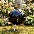 ENTREPOT BRICO - Barbecue à charbon de bois en acier sphérique portable 31x31x41 cm - vignette