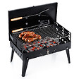 ENTREPOT BRICO - Barbecue à charbon pliable et portable avec étui et accessoires 43x26x29 cm - vignette