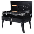 ENTREPOT BRICO - Barbecue à charbon pliable et portable avec étui et accessoires 43x26x29 cm - vignette
