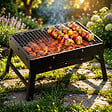 ENTREPOT BRICO - Barbecue charbon valise pliable et portable 40 x 27,5 x 20 cm - vignette