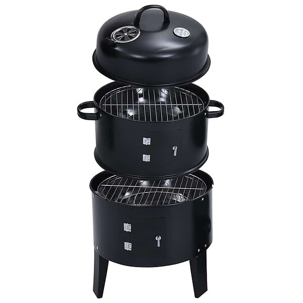 VIDAXL - vidaXL Gril barbecue au charbon 3 en 1 40x80 cm - large
