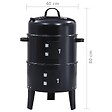 VIDAXL - vidaXL Gril barbecue au charbon 3 en 1 40x80 cm - vignette