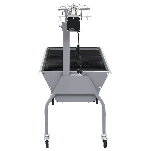VIDAXL - vidaXL Rôtissoire pour barbecue électrique Acier inoxydable - large