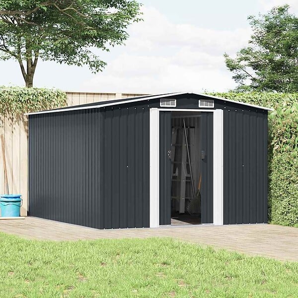 VIDAXL - vidaXL Abri de jardin 257x298x178 cm Métal Anthracite - large