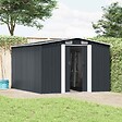 VIDAXL - vidaXL Abri de jardin 257x298x178 cm Métal Anthracite - vignette