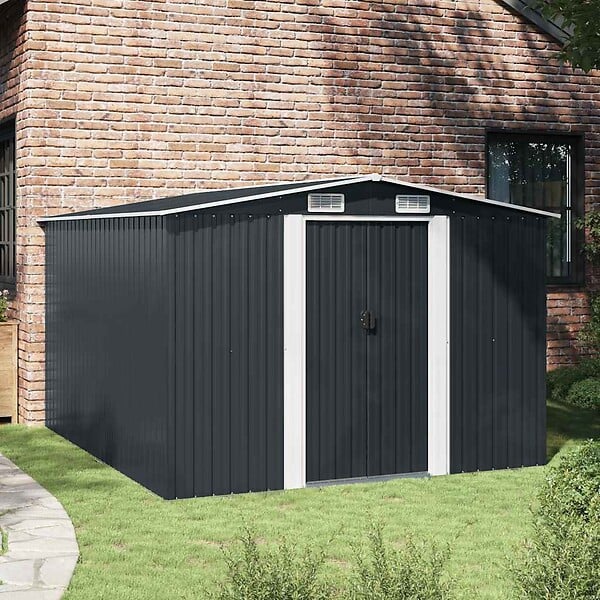 VIDAXL - vidaXL Abri de jardin 257x298x178 cm Métal Anthracite - large