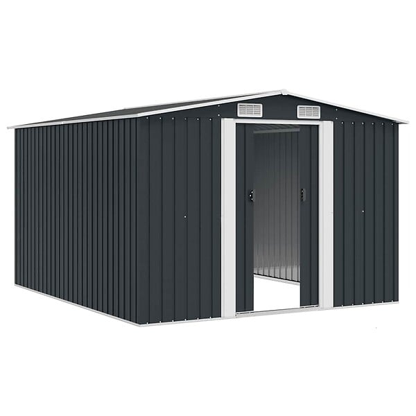 VIDAXL - vidaXL Abri de jardin 257x298x178 cm Métal Anthracite - large
