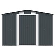 VIDAXL - vidaXL Abri de jardin 257x298x178 cm Métal Anthracite - vignette