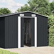 VIDAXL - vidaXL Abri de jardin 257x392x181 cm Métal Anthracite - vignette