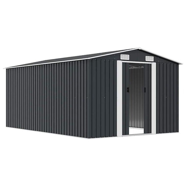 VIDAXL - vidaXL Abri de jardin 257x392x181 cm Métal Anthracite - large