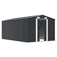 VIDAXL - vidaXL Abri de jardin 257x392x181 cm Métal Anthracite - vignette