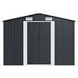 VIDAXL - vidaXL Abri de jardin 257x392x181 cm Métal Anthracite - vignette