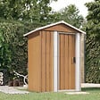 VIDAXL - vidaXL Abri de jardin Marron 126x97,5x177 cm Acier galvanisé - vignette