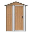 VIDAXL - vidaXL Abri de jardin Marron 126x97,5x177 cm Acier galvanisé - vignette