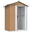VIDAXL - vidaXL Abri de jardin Marron 126x97,5x177 cm Acier galvanisé - vignette