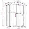 VIDAXL - vidaXL Abri de jardin Marron 126x97,5x177 cm Acier galvanisé - vignette