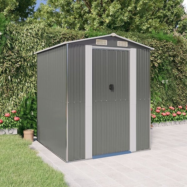 VIDAXL - vidaXL Abri de jardin Gris clair 192x191x223 cm Acier galvanisé - large