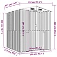 VIDAXL - vidaXL Abri de jardin Gris clair 192x191x223 cm Acier galvanisé - vignette