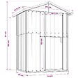 VIDAXL - vidaXL Abri de jardin Vert 126x97,5x177 cm Acier galvanisé - vignette