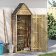 VIDAXL - vidaXL Abri à outils de jardin et porte 69,5x32x178cm Pinède imprégnée - vignette