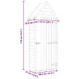 VIDAXL - vidaXL Abri à outils de jardin et porte 69,5x32x178cm Pinède imprégnée - vignette