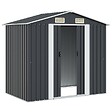 VIDAXL - vidaXL Abri de stockage pour jardin Anthracite Acier 204x132x186 cm - vignette