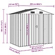 VIDAXL - vidaXL Abri de stockage pour jardin Anthracite Acier 204x132x186 cm - vignette