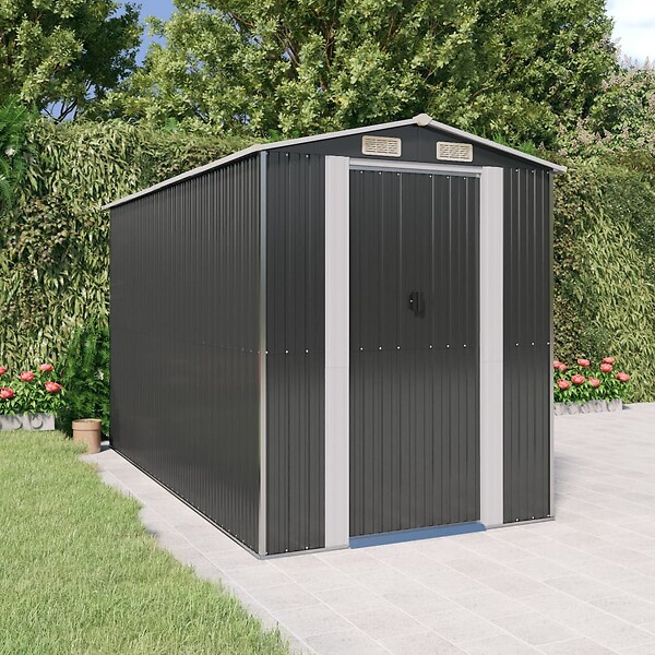 VIDAXL - vidaXL Abri de jardin Anthracite 192x357x223 cm Acier galvanisé - large